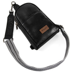 WG87-324 Wrangler Sling Bag/Crossbody/Chest Bag  - Black