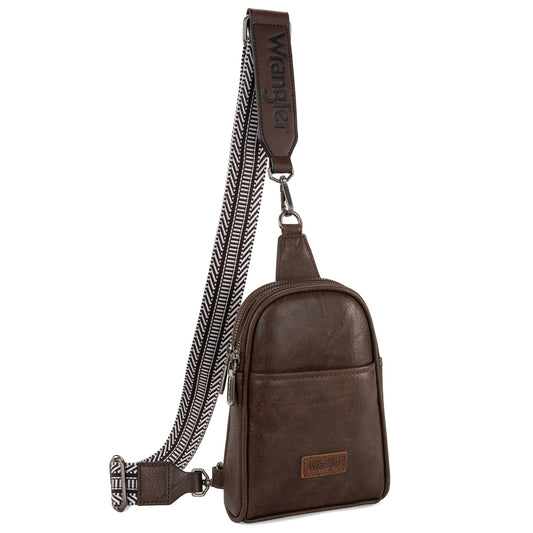 WG87-324 Wrangler Sling Bag/Crossbody/Chest Bag  - Coffee