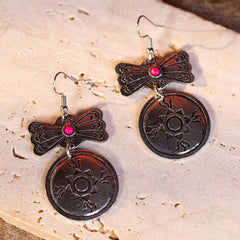 Wrangler Western Mariposa Round Concho Dangling Earring - Cowgirl Wear