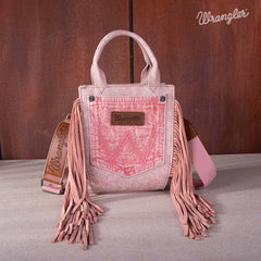 Wrangler Denim Pocket Fringe Crossbody Tote