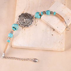 Wrangler® Leather Turquoise Stone beads Bracelet