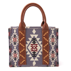 Wrangler Aztec Southwestern Pattern Dual Sided Print Canvas Tote/Crossbody Bag Collection - Cowgirl Wear