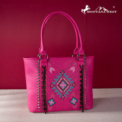 Montana West Embroidered Aztec Collection Concealed Carry Tote