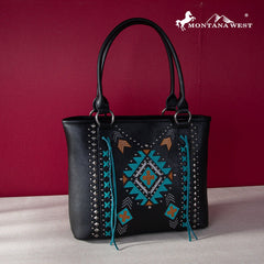 Montana West Embroidered Aztec Collection Concealed Carry Tote