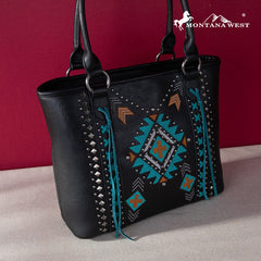 Montana West Embroidered Aztec Collection Concealed Carry Tote