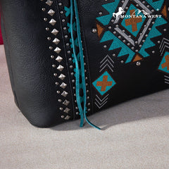 Montana West Embroidered Aztec Collection Concealed Carry Tote