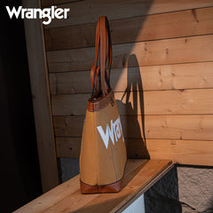 Wrangler Leather Trim Canva Tote Bag Set