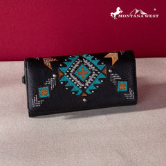 Montana West Embroidered Collection Wallet