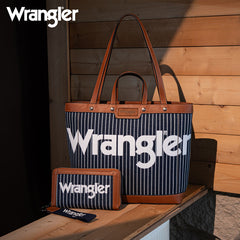 Wrangler Leather Trim Canva Tote Bag