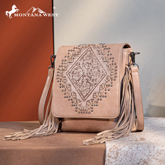 Montana West Tooled Fringe Collection Concealed Carry Crossbody