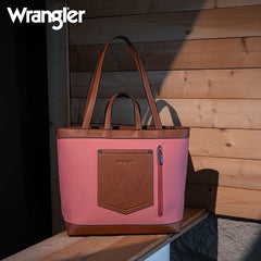 Wrangler Leather Trim Canva Tote Bag Set