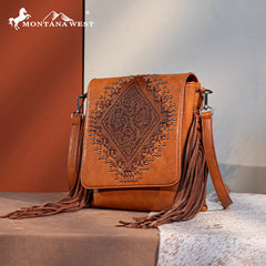 Montana West Tooled Fringe Collection Concealed Carry Crossbody