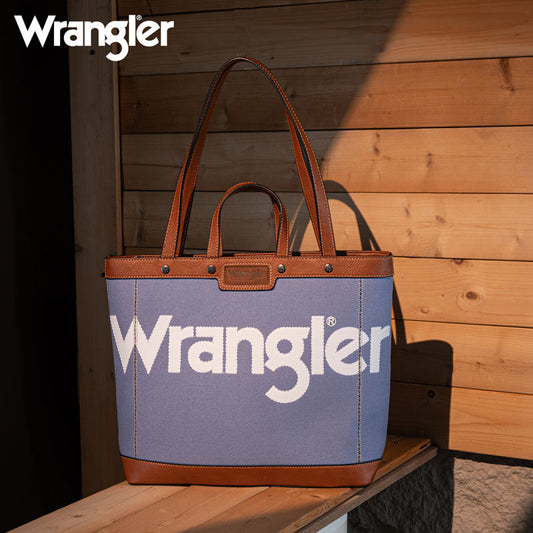 Wrangler Leather Trim Canva Tote Bag Set