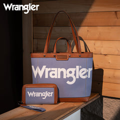 Wrangler Leather Trim Canva Tote Bag Set