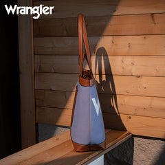 Wrangler Leather Trim Canva Tote Bag