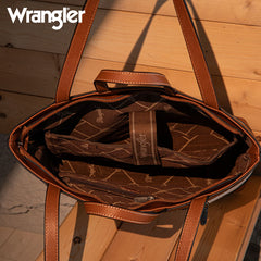 Wrangler Leather Trim Canva Tote Bag Set