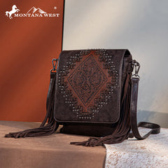 Montana West Tooled Fringe Collection Concealed Carry Crossbody