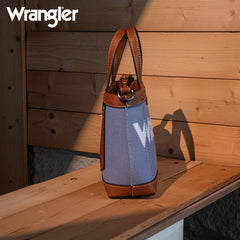 Wrangler Leather Trim Canva Crossbody Bag