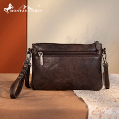 Montana West Tooled Studded Crossbody