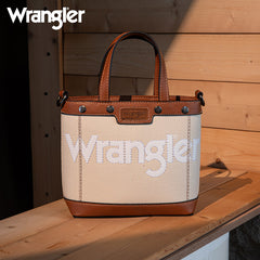 Wrangler Leather Trim Canva Crossbody Bag