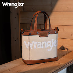 Wrangler Leather Trim Canva Crossbody Bag