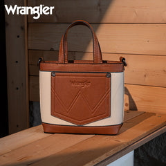 Wrangler Leather Trim Canva Crossbody Bag