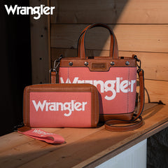 Wrangler Leather Trim Canva Crossbody Bag