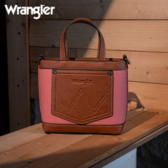 Wrangler Leather Trim Canva Crossbody Bag