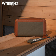 Wrangler Leather Trim Canva Tote Bag Set