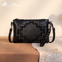 Montana West Tooled Studded Crossbody