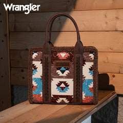 Wrangler Aztec Sherpa Trim Crossbody Purse