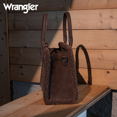 Wrangler Aztec Sherpa Trim Crossbody Purse