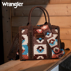 Wrangler Aztec Sherpa Trim Crossbody Purse