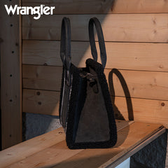 Wrangler Aztec Sherpa Trim Crossbody Purse