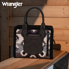 Wrangler Aztec Sherpa Trim Crossbody Purse