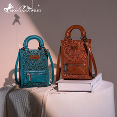 Montana West Tooled Mini Crossbody