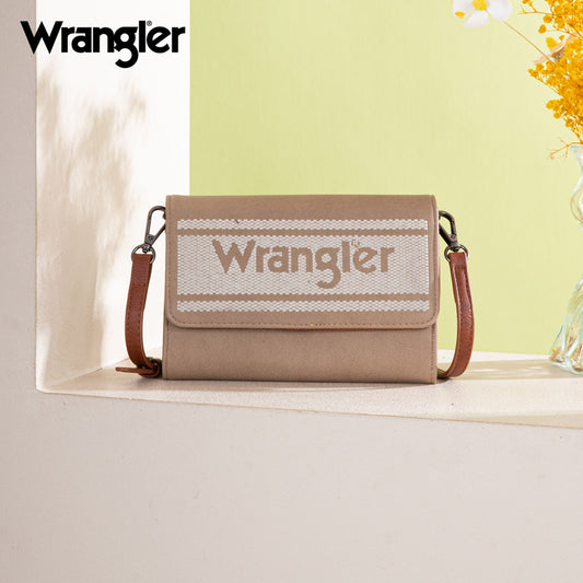 Wrangler Striped Canvas Crossbody Purse