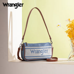 Wrangler Leather Trim Canva Crossbody Bag