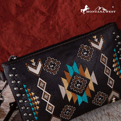 Montana West Embroidered Collection Clutch/Crossbody