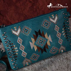 Montana West Embroidered Collection Clutch/Crossbody