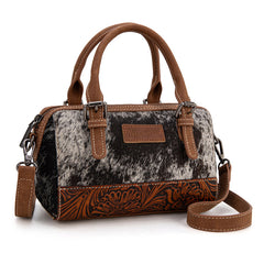 Wrangler Genuine Hair-On Cowhide Barrel Bag/Crossbody