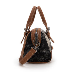 Wrangler Genuine Hair-On Cowhide Barrel Bag/Crossbody