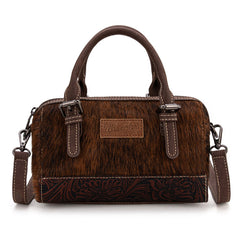 Wrangler Genuine Hair-On Cowhide Barrel Bag/Crossbody