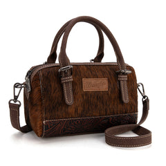 Wrangler Genuine Hair-On Cowhide Barrel Bag/Crossbody