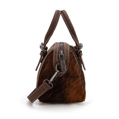 Wrangler Genuine Hair-On Cowhide Barrel Bag/Crossbody