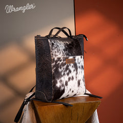 Wrangler Genuine Hair-On Cowhide Convertible Backpack