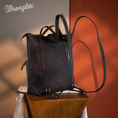 Wrangler Genuine Hair-On Cowhide Convertible Backpack