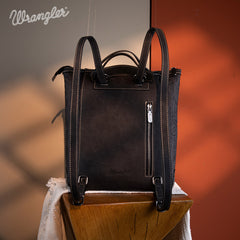 Wrangler Genuine Hair-On Cowhide Convertible Backpack