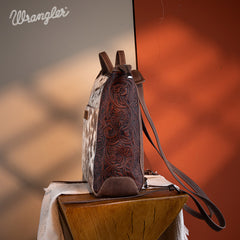 Wrangler Genuine Hair-On Cowhide Convertible Backpack