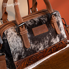 Wrangler Genuine Hair-On Cowhide Barrel Bag/Crossbody